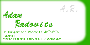 adam radovits business card